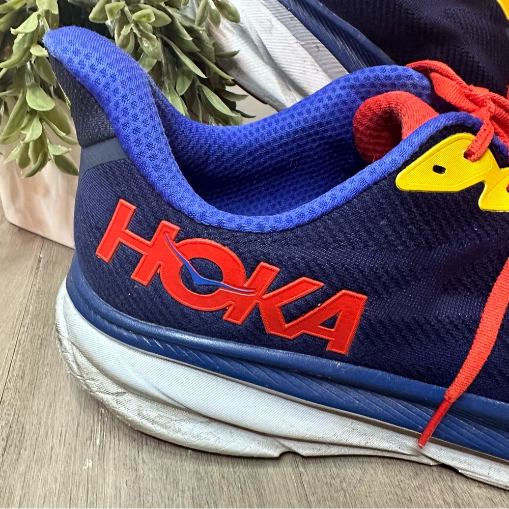 HOKA Mens Clifton 9 Bellwether Blue Dazzling Blue Running Shoe Size 15D - Picture 11 of 14